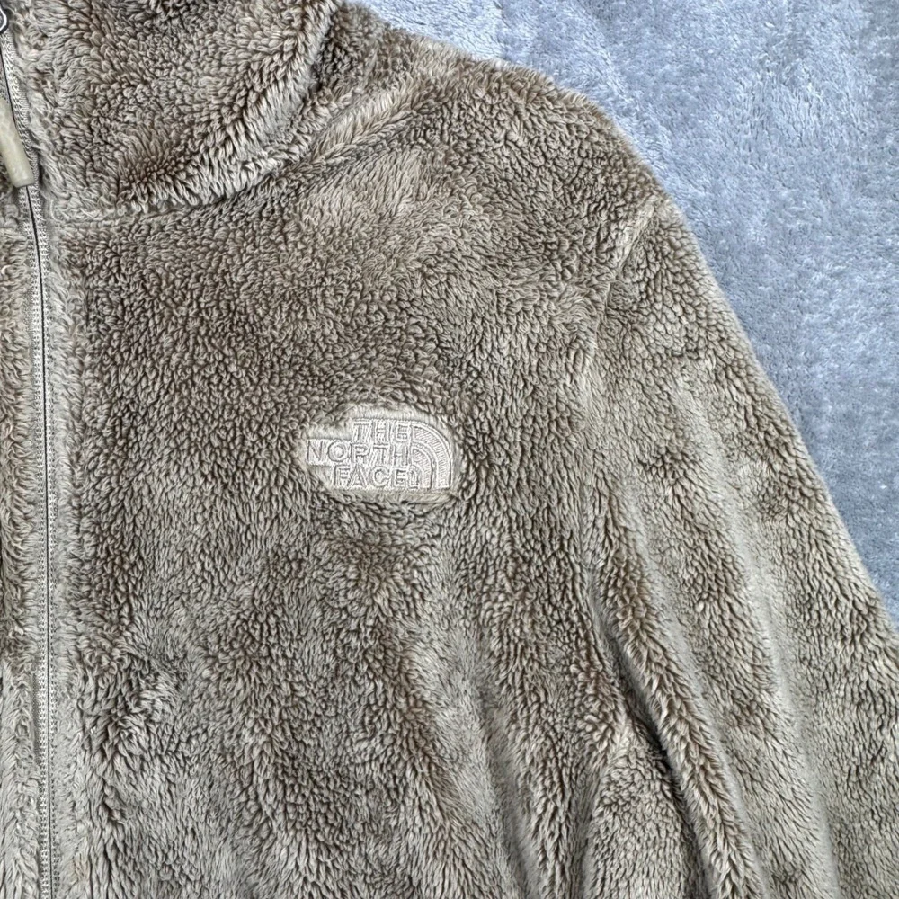 The North Face Osito Jacket Womens Teddy Fleece Full Zip L Beige Outdoor Layer‎